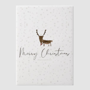 SlipperyJoe's line art silhouette reindeer minimal Vellum Invitations
