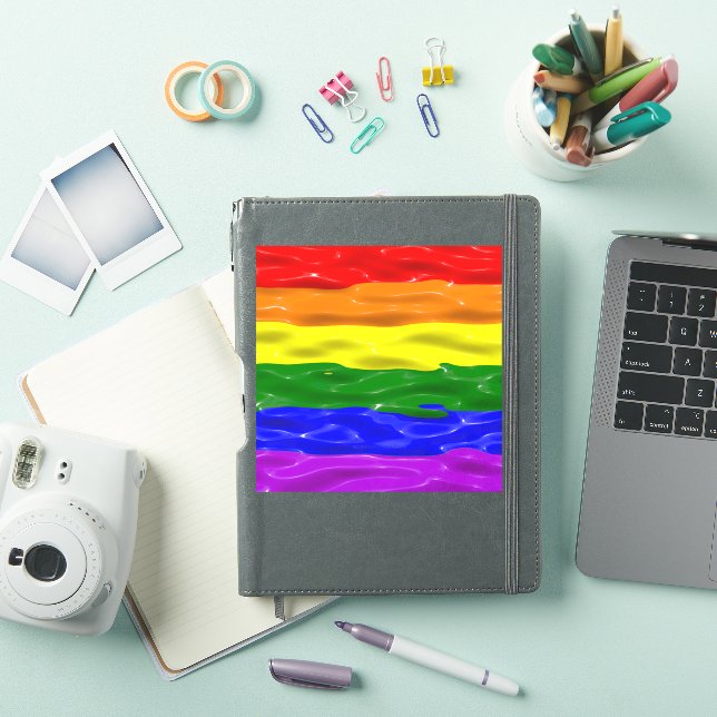 SlipperyJoe's liquid gloss pride flag red orange y (iPad Cover)