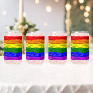 SlipperyJoe's liquid gloss pride flag red orange y Can Glass
