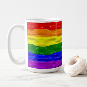 SlipperyJoe's liquid gloss pride flag red orange y Coffee Mug