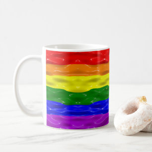 SlipperyJoe's liquid gloss pride flag red orange y Coffee Mug