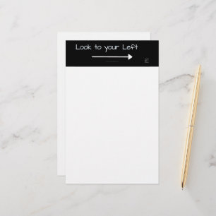 SlipperyJoe's look left funny stark white arrow pl Stationery