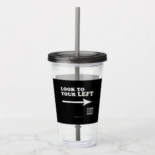 SlipperyJoe's look to your left thick geometric ce Acrylic Tumbler