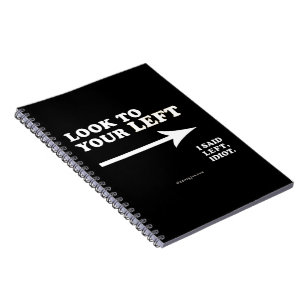 SlipperyJoe's look to your left thick geometric ce Notebook