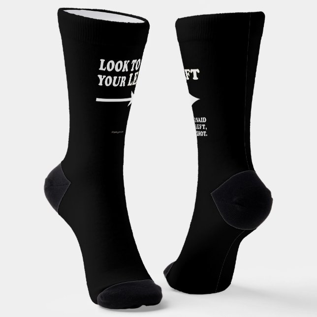 SlipperyJoe's look to your left thick geometric ce Socks (Angled)