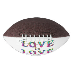 SlipperyJoe's love is love spray paint gay pride c Football