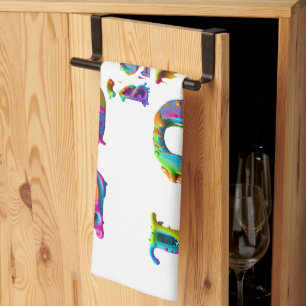 SlipperyJoe's love is love spray paint gay pride c Tea Towel