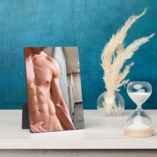 SlipperyJoe's Man sixpack sexy muscles locker room Plaque