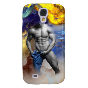 SlipperyJoe's Man steamy shirtless abs sixpack put Galaxy S4 Case
