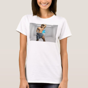 SlipperyJoe's Man towel broken white brick wall ba T-Shirt