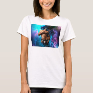 SlipperyJoe's Man underwear bulge purple blue abst T-Shirt