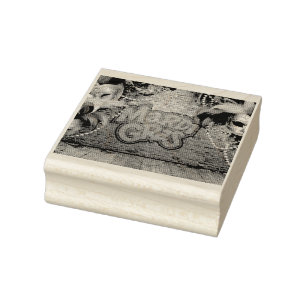 SlipperyJoe's Mardi Gras Bead Necklaces doubloons Rubber Stamp