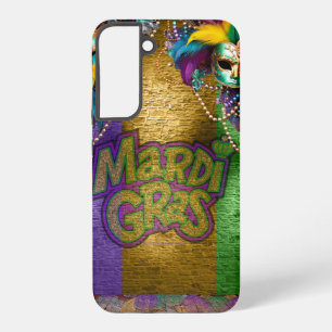 SlipperyJoe's Mardi Gras Bead Necklaces doubloons Samsung Galaxy Case