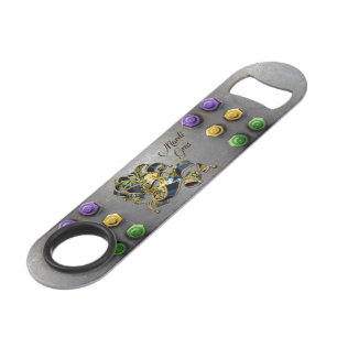 SlipperyJoe's Mardi Gras Mask purple gold green bl
