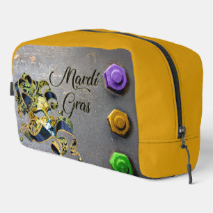 SlipperyJoe's Mardi Gras masquerade mask purple ye Dopp Kit