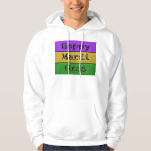 SlipperyJoe's Mardi Gras purple gold green metal s Hoodie