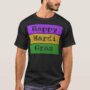 SlipperyJoe's Mardi Gras purple gold green metal s T-Shirt