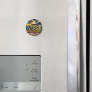 SlipperyJoe's Mardi Gras-themed graphic doubloons Magnet