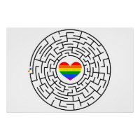 SlipperyJoe's maze encircles rainbow heart arrow m