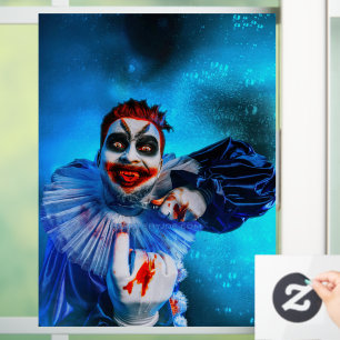 SlipperyJoe's menacing clown Happy Halloween red b