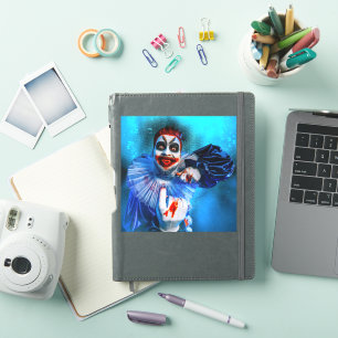 SlipperyJoe's menacing clown Happy Halloween red b