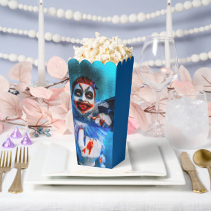 SlipperyJoe's menacing clown Happy Halloween red b Favour Box