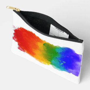 SlipperyJoe's modern pride splatter energy and col Accessory Pouch