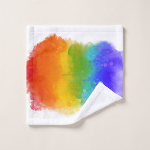 SlipperyJoe's modern pride splatter energy and col Bath Towel Set
