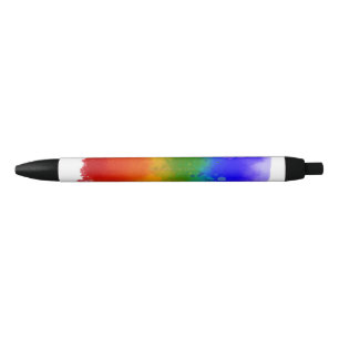 SlipperyJoe's modern pride splatter energy and col Black Ink Pen