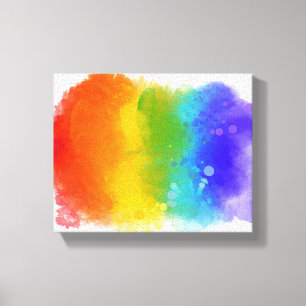 SlipperyJoe's modern pride splatter energy and col Canvas Print
