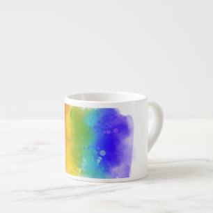 SlipperyJoe's modern pride splatter energy and col Espresso Cup