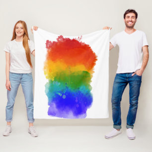 SlipperyJoe's modern pride splatter energy and col Fleece Blanket