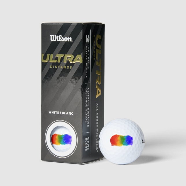 SlipperyJoe's modern pride splatter energy and col Golf Balls (Packaging)
