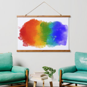 SlipperyJoe's modern pride splatter energy and col Hanging Tapestry