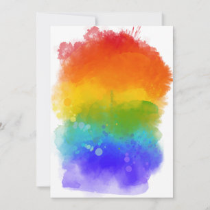 SlipperyJoe's modern pride splatter energy and col Holiday Card