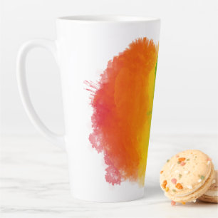 SlipperyJoe's modern pride splatter energy and col Latte Mug