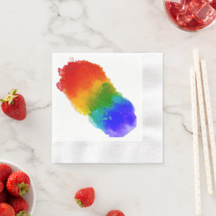 SlipperyJoe's modern pride splatter energy and col Napkin