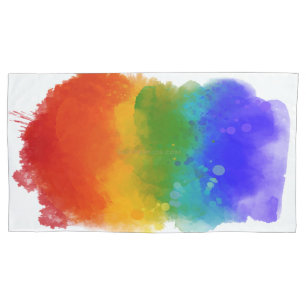 SlipperyJoe's modern pride splatter energy and col Pillowcase