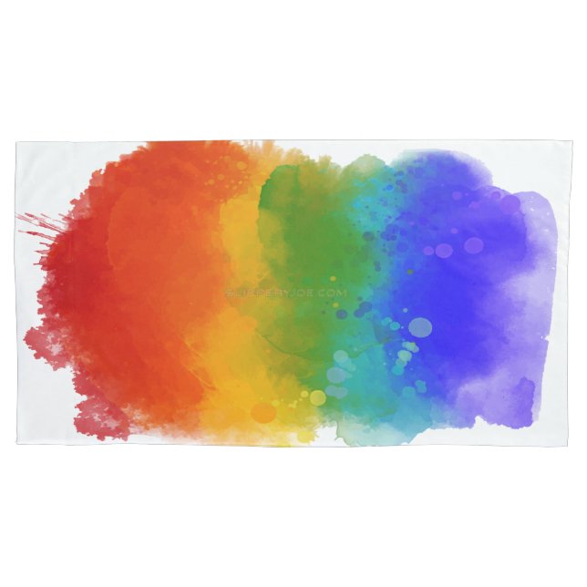 SlipperyJoe's modern pride splatter energy and col Pillowcase (Front)