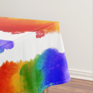 SlipperyJoe's modern pride splatter energy and col Tablecloth