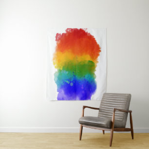 SlipperyJoe's modern pride splatter energy and col Tapestry