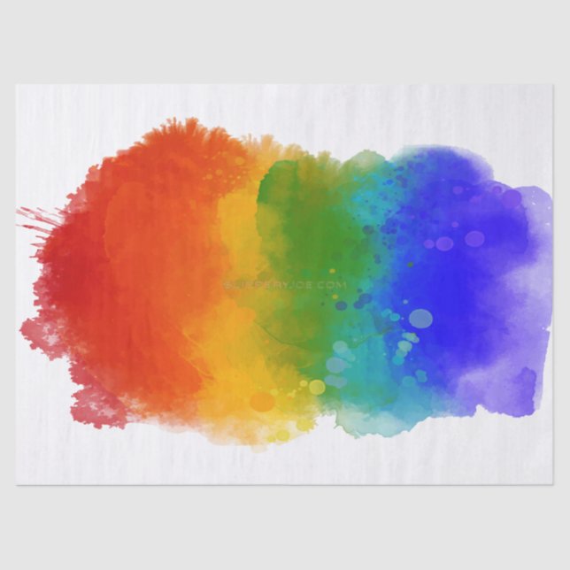 SlipperyJoe's modern pride splatter energy and col Tissue Paper (Front)