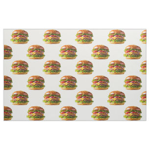 SlipperyJoe's mouthwatering cheeseburger crispy ba Fabric