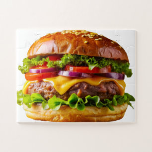 SlipperyJoe's mouthwatering cheeseburger crispy ba Jigsaw Puzzle