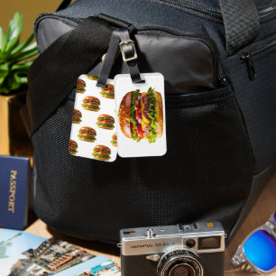 SlipperyJoe's mouthwatering cheeseburger crispy ba Luggage Tag
