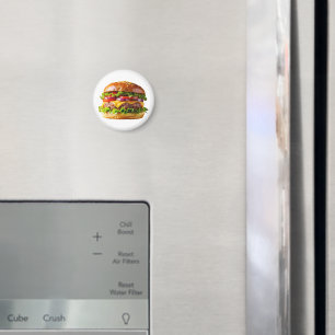 SlipperyJoe's mouthwatering cheeseburger crispy ba Magnet