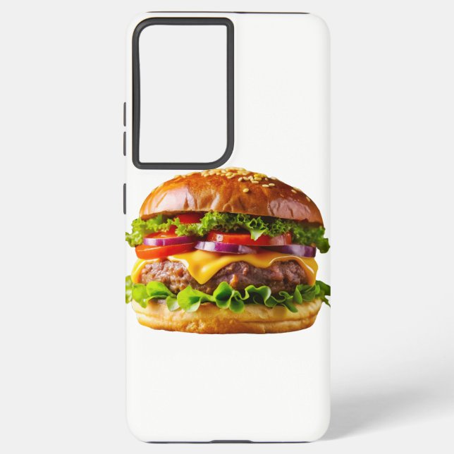 SlipperyJoe's mouthwatering cheeseburger crispy ba Samsung Galaxy S21+ Case (Back)