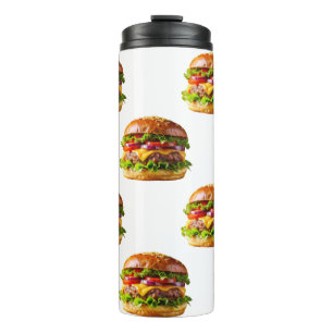 SlipperyJoe's mouthwatering cheeseburger crispy ba Thermal Tumbler