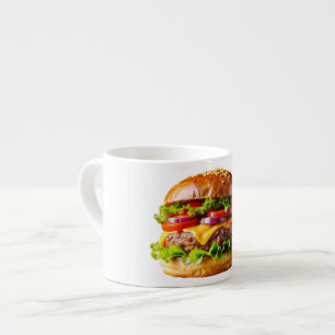 SlipperyJoe's mouthwatering stacked hamburger thic Espresso Cup