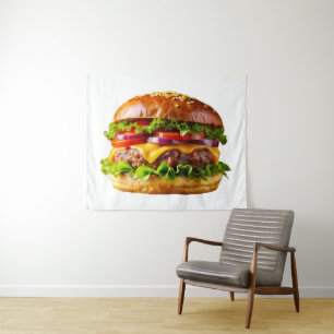 SlipperyJoe's mouthwatering stacked hamburger thic Tapestry